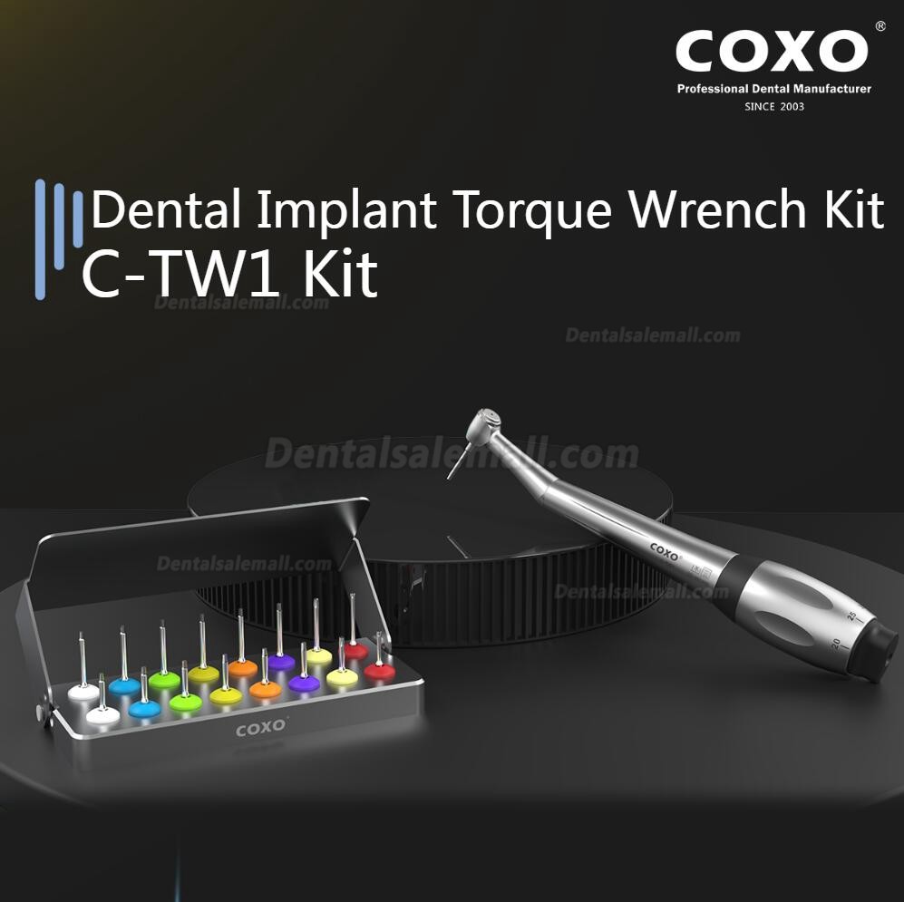 YUSENDNET COXO C-TW1 Dental Implant Torque Wrench Universal Implant Torque Wrench Kit with 16 Screwdrivers